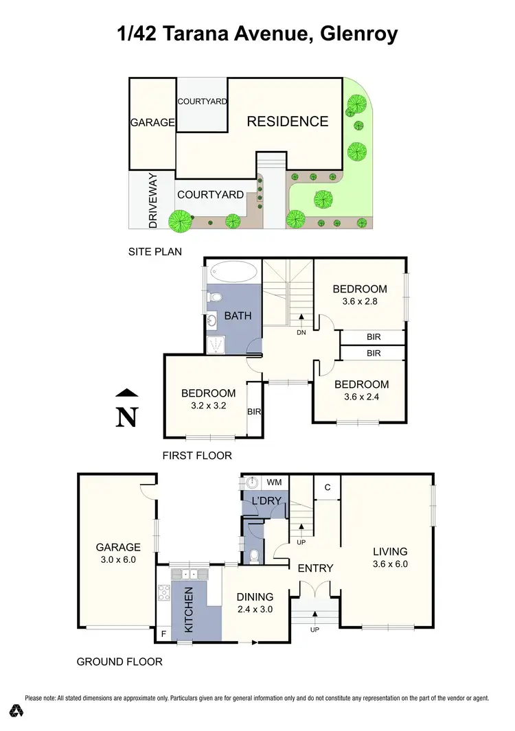 Floorplan of Homely townhouse listing, 1/42 Tarana Avenue, Glenroy VIC 3046