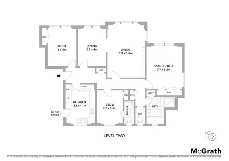 Floorplan of Homely apartment listing, 3/43 Ocean Avenue, Double Bay NSW 2028