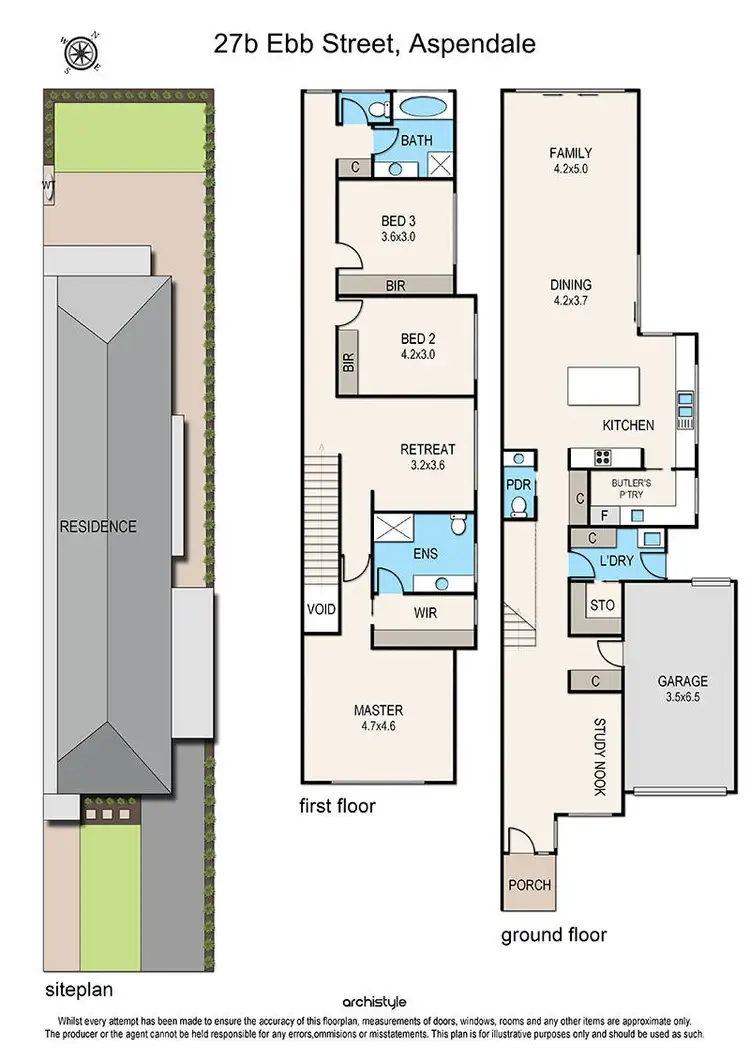 Floorplan of Homely townhouse listing, 27B Ebb Street, Aspendale VIC 3195