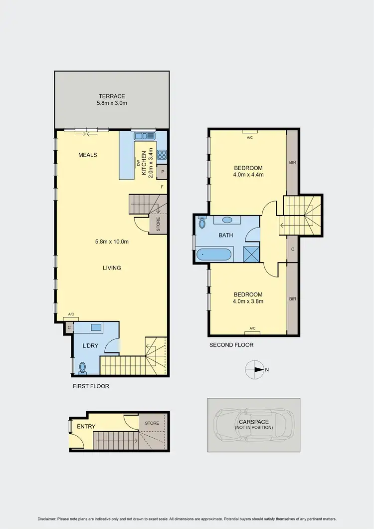 Floorplan of Homely townhouse listing, 10/35 Union Road, Ascot Vale VIC 3032