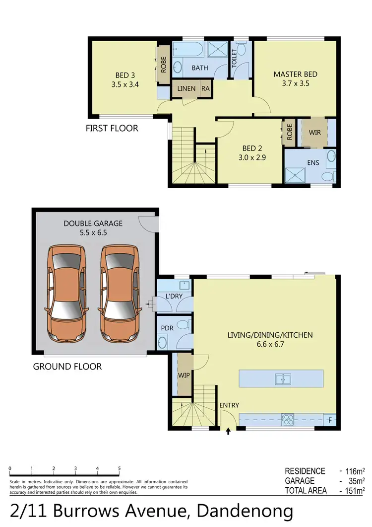 Floorplan of Homely townhouse listing, 2/11 Burrows Avenue, Dandenong VIC 3175