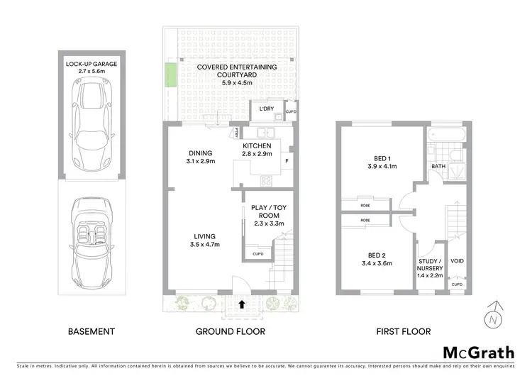 Floorplan of Homely townhouse listing, 14/5 Jersey Road, Matraville NSW 2036