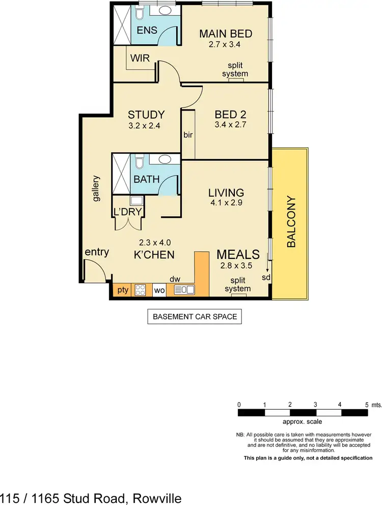 Floorplan of Homely unit listing, 115/1165 Stud Road, Rowville VIC 3178