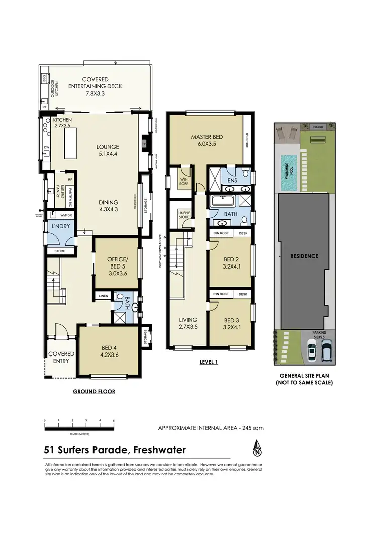 Floorplan of Homely house listing, 51 Surfers Parade, Freshwater NSW 2096