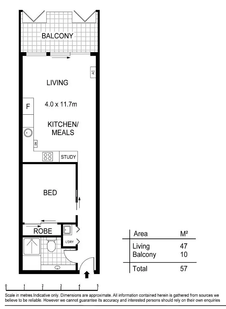Floorplan of Homely apartment listing, 515/185 Morphett Street, Adelaide SA 5000