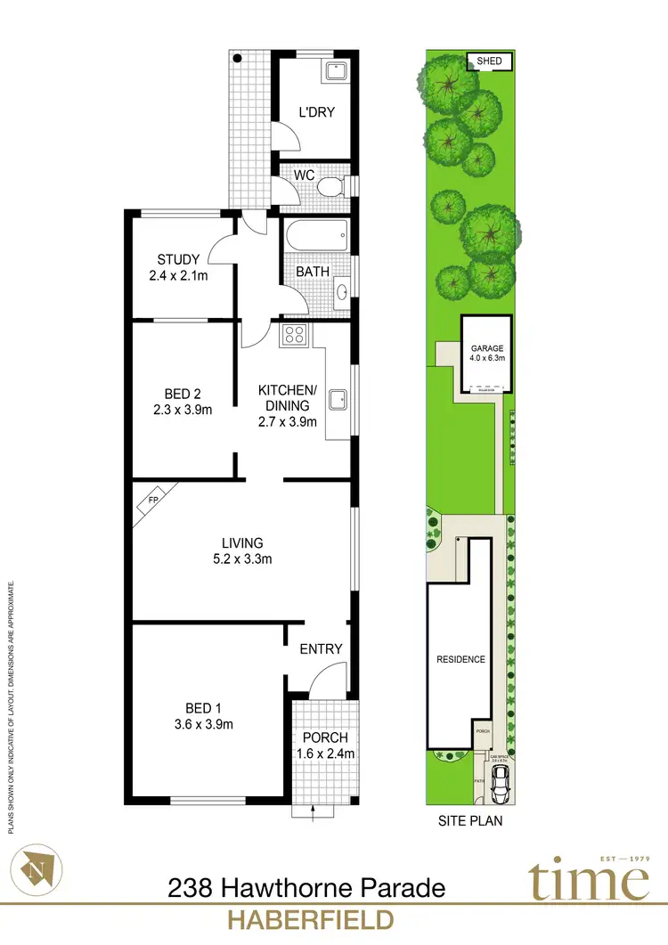 Floorplan of Homely semi-detached listing, 238 Hawthorne Parade, Haberfield NSW 2045