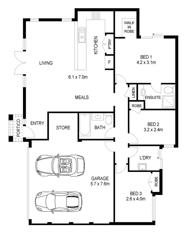 Floorplan of Homely villa listing, 175A Hillsborough Drive, Nollamara WA 6061