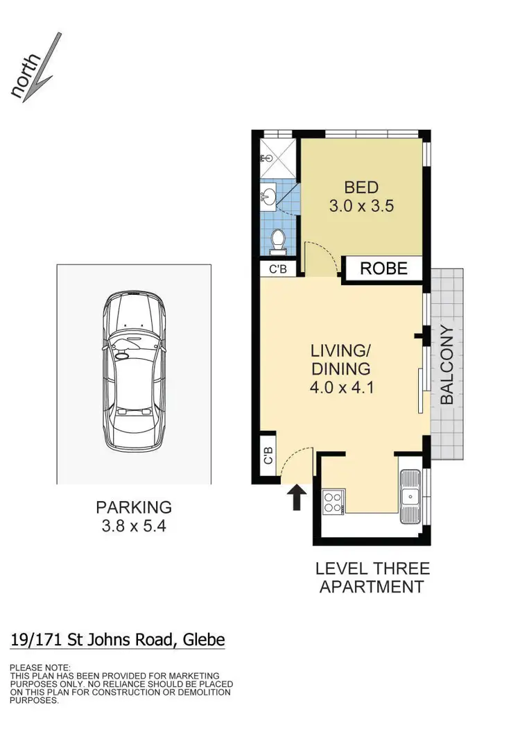 Floorplan of Homely apartment listing, 19/171 St Johns Road, Glebe NSW 2037