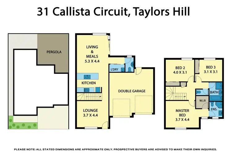 Floorplan of Homely townhouse listing, 31 Callista Circuit, Taylors Hill VIC 3037