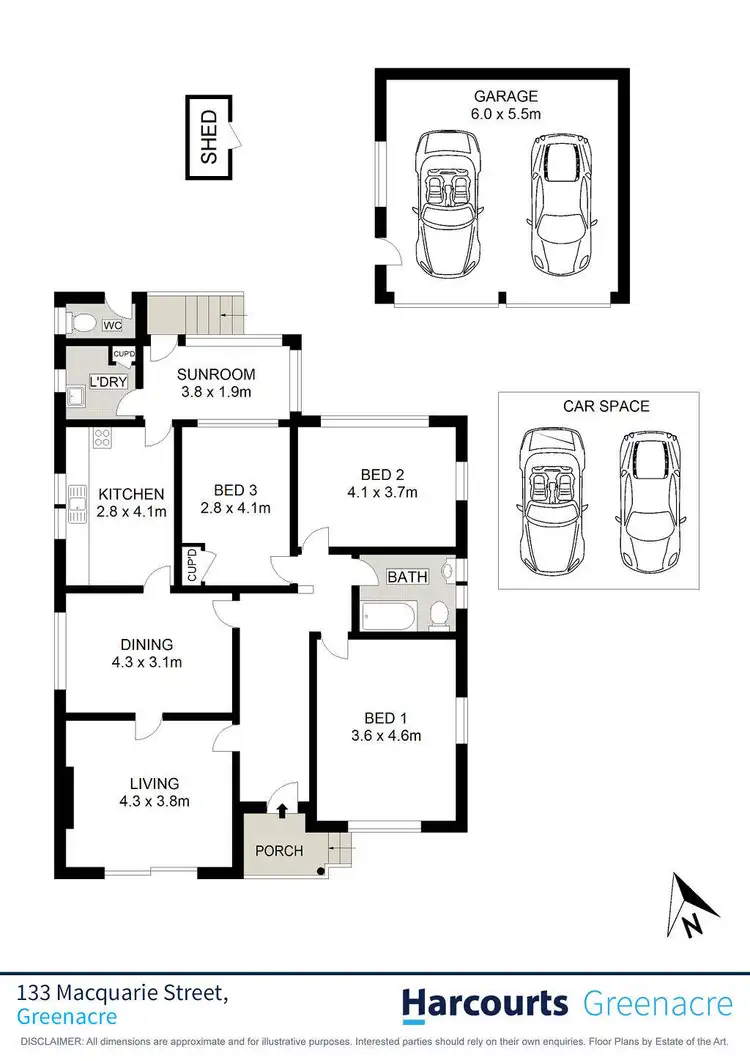 Floorplan of Homely house listing, 133 Macquarie Street, Greenacre NSW 2190