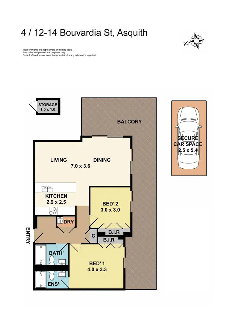 Floorplan of Homely apartment listing, 4/12-14 Bouvardia Street, Asquith NSW 2077