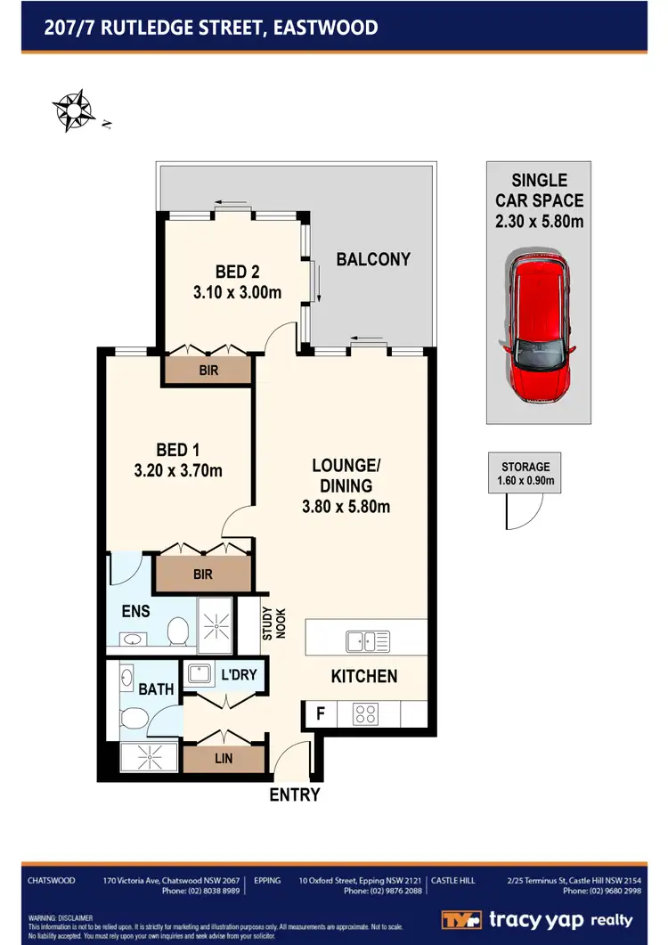 Floorplan of Homely apartment listing, 207/7 Rutledge Street, Eastwood NSW 2122