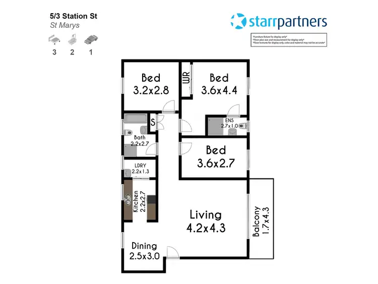 Floorplan of Homely unit listing, 5/3 Station Street, St Marys NSW 2760