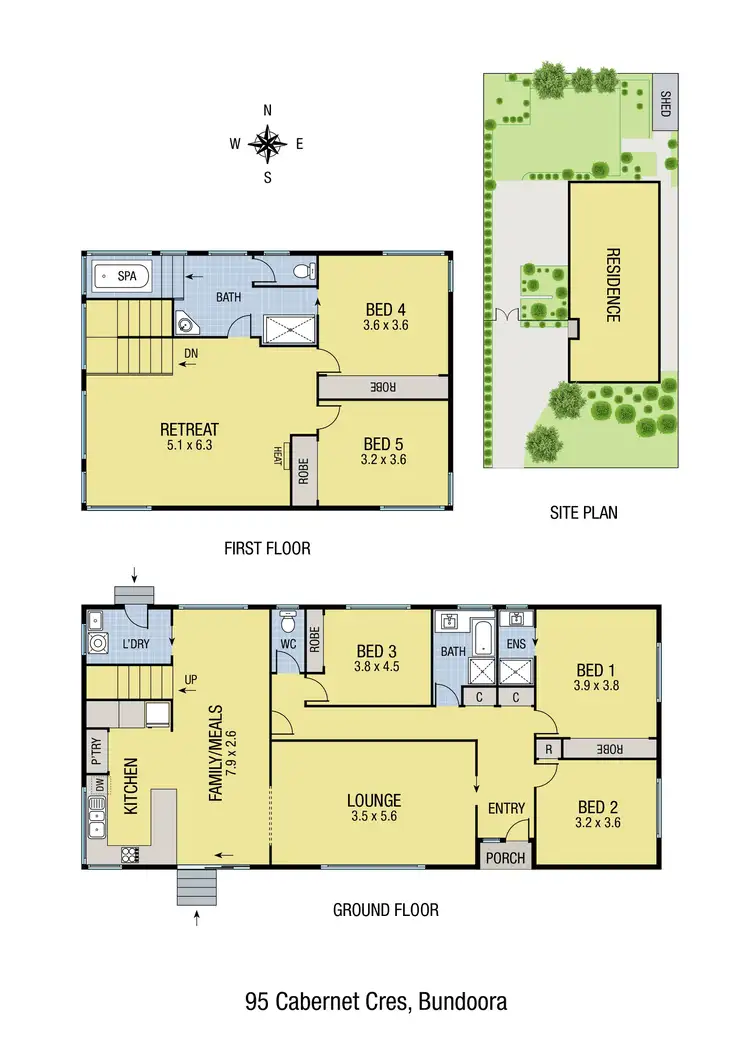 Floorplan of Homely house listing, 95 Cabernet Crescent, Bundoora VIC 3083
