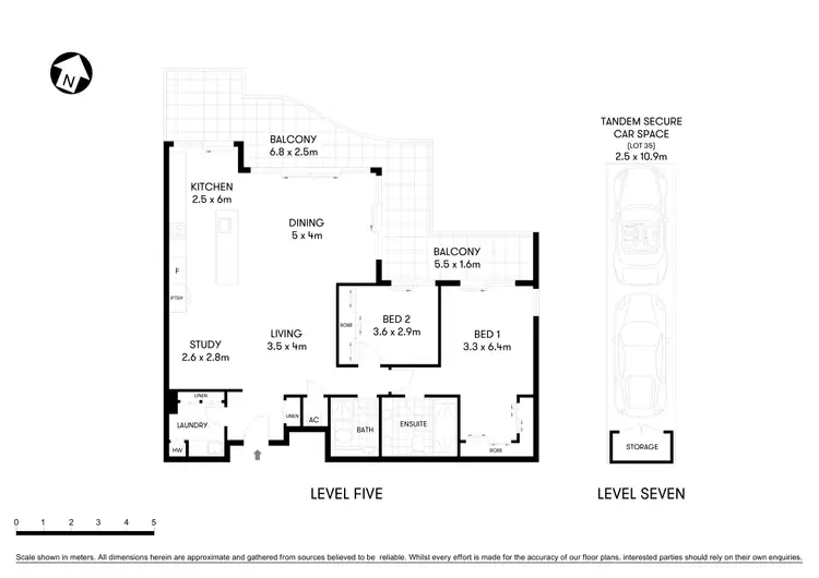 Floorplan of Homely apartment listing, 5G/22 Ross Street, Waverton NSW 2060