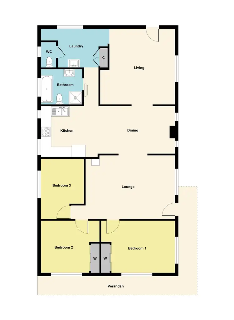Floorplan of Homely house listing, 73B Goldsmith Street, Maryborough VIC 3465