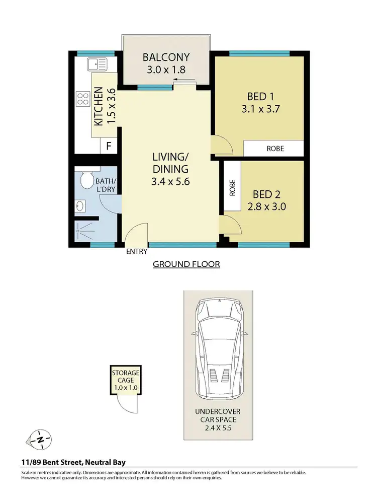 Floorplan of Homely apartment listing, 11/89 Bent Street, Neutral Bay NSW 2089