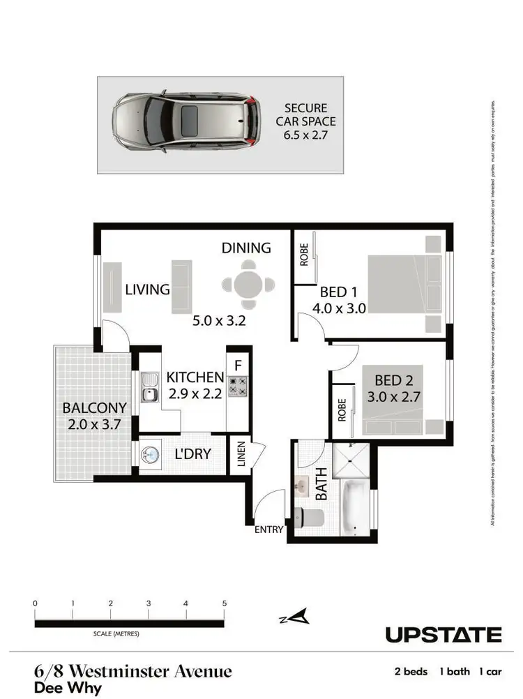Floorplan of Homely unit listing, 6/8 Westminster Avenue, Dee Why NSW 2099