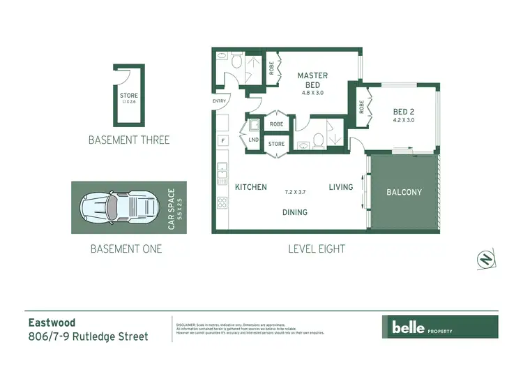 Floorplan of Homely apartment listing, 806/7-9 Rutledge Street, Eastwood NSW 2122