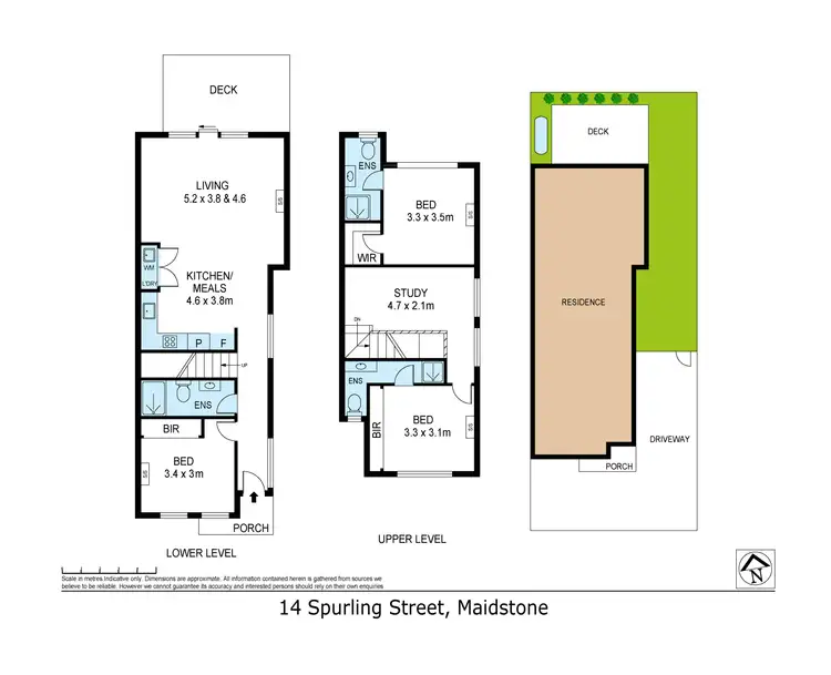 Floorplan of Homely townhouse listing, 14 Spurling Street, Maidstone VIC 3012