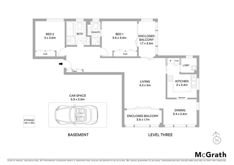 Floorplan of Homely apartment listing, 9/21 Rangers Road, Cremorne NSW 2090
