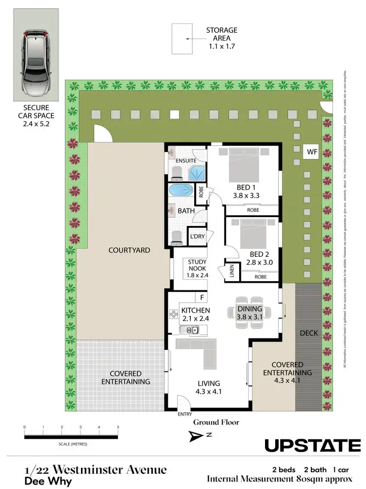 Floorplan of Homely apartment listing, 1/22 Westminster Avenue, Dee Why NSW 2099