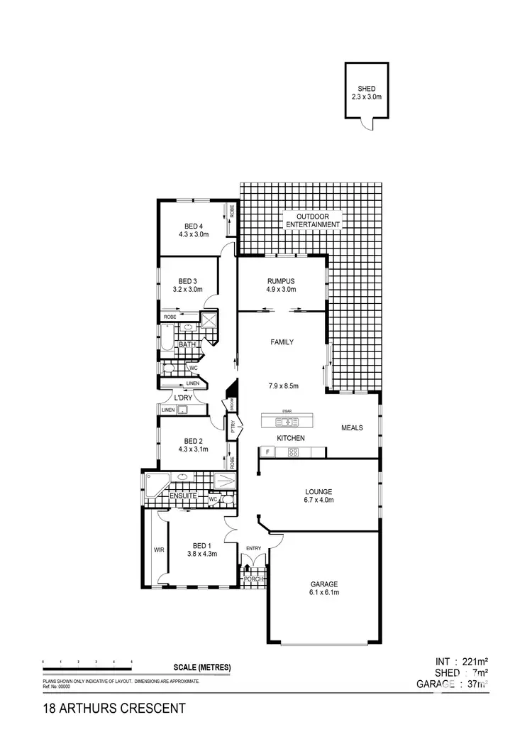 Floorplan of Homely house listing, 18 Arthurs Crescent, Strathfieldsaye VIC 3551