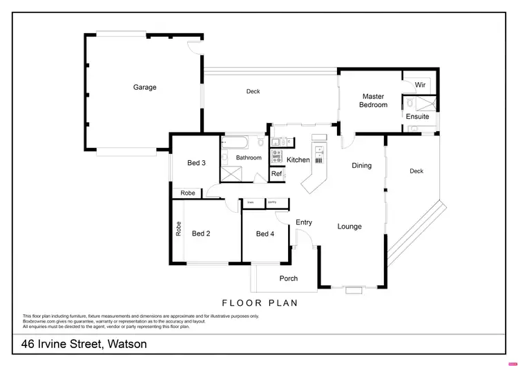 Floorplan of Homely house listing, 46 Irvine Street, Watson ACT 2602
