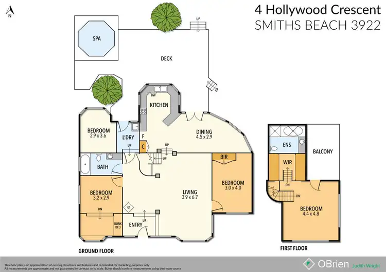 Floorplan of Homely house listing, 4 Hollywood Crescent, Smiths Beach VIC 3922