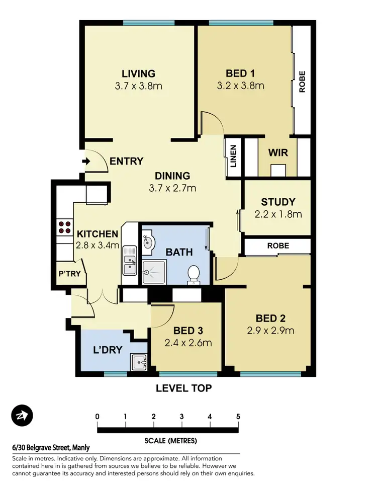 Floorplan of Homely apartment listing, 6/30 Belgrave Street, Manly NSW 2095