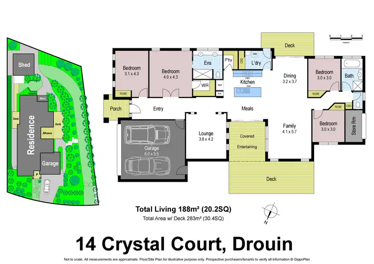 Floorplan of Homely house listing, 14 Crystal Court, Drouin VIC 3818