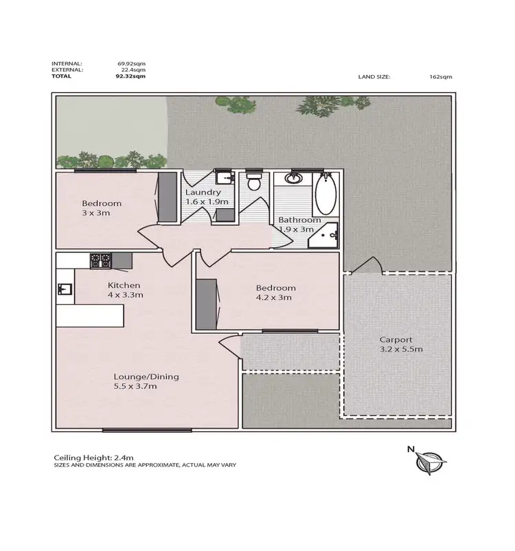 Floorplan of Homely unit listing, 13/280 Tenth Street, Mildura VIC 3500