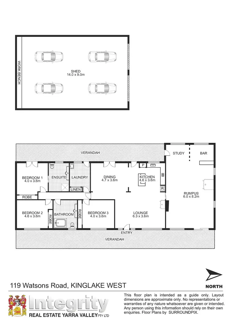 Floorplan of Homely house listing, 119 Watsons Road, Kinglake West VIC 3757