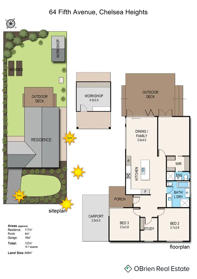 Floorplan of Homely house listing, 64 Fifth Avenue, Chelsea Heights VIC 3196