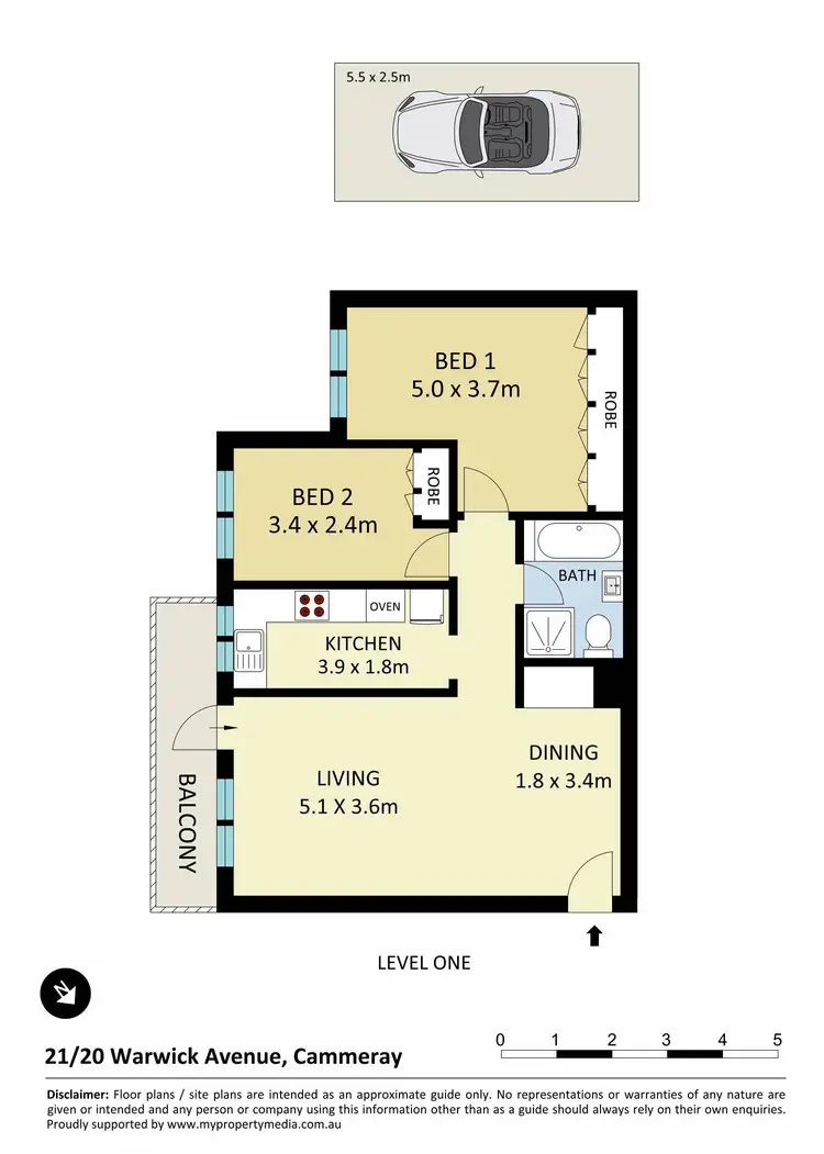 Floorplan of Homely apartment listing, 21/20 Warwick Avenue, Cammeray NSW 2062