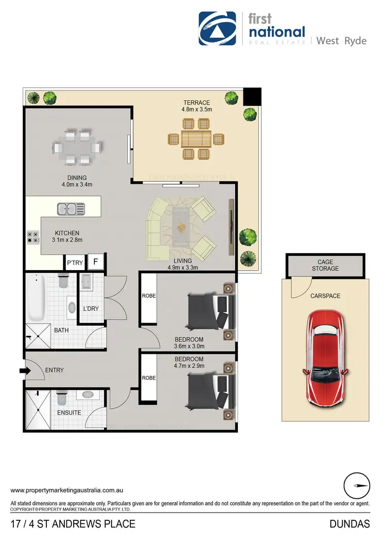 Floorplan of Homely apartment listing, 17/4-5 St Andrews Place, Dundas NSW 2117