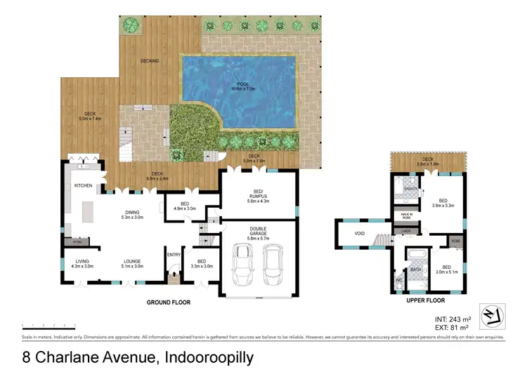 Floorplan of Homely house listing, 8 Charlane Avenue, Indooroopilly QLD 4068