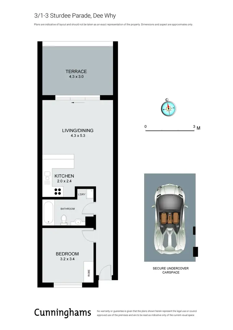 Floorplan of Homely apartment listing, 3/1-3 Sturdee Parade, Dee Why NSW 2099