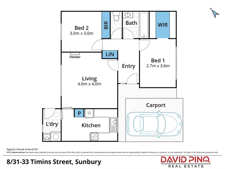 Floorplan of Homely unit listing, 8/31-33 Timins Street, Sunbury VIC 3429