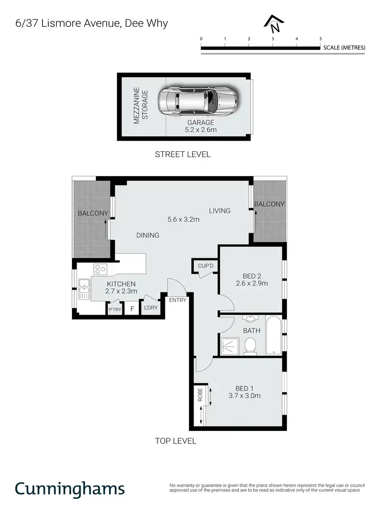 Floorplan of Homely unit listing, 6/37 Lismore Avenue, Dee Why NSW 2099