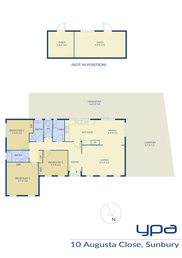 Floorplan of Homely house listing, 10 Augusta Close, Sunbury VIC 3429