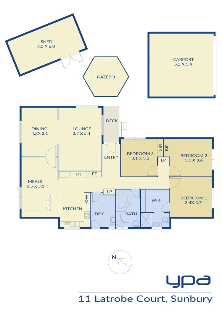 Floorplan of Homely house listing, 11 Latrobe Court, Sunbury VIC 3429