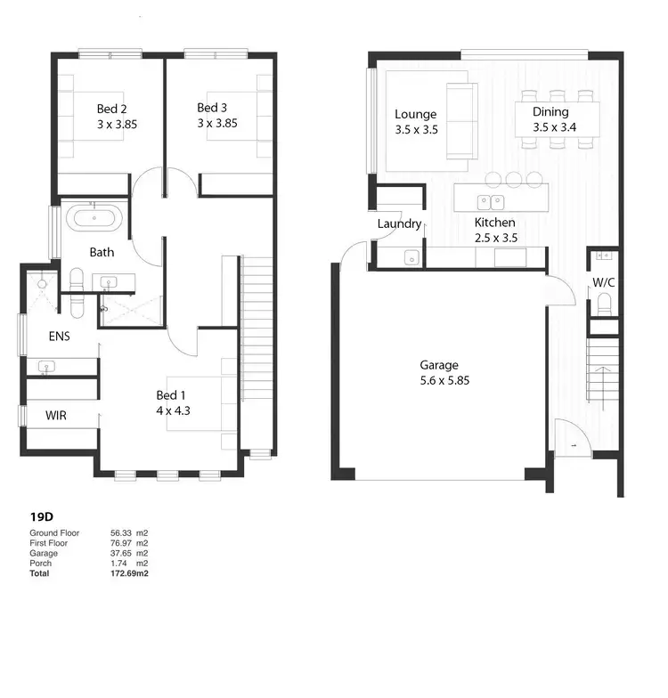 Floorplan of Homely house listing, 19C & 19D Carter Street, Magill SA 5072