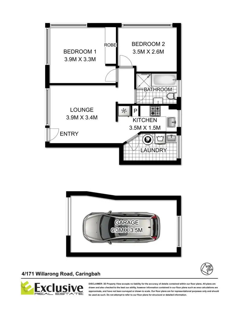 Floorplan of Homely unit listing, 4/171 Willarong Road, Caringbah NSW 2229
