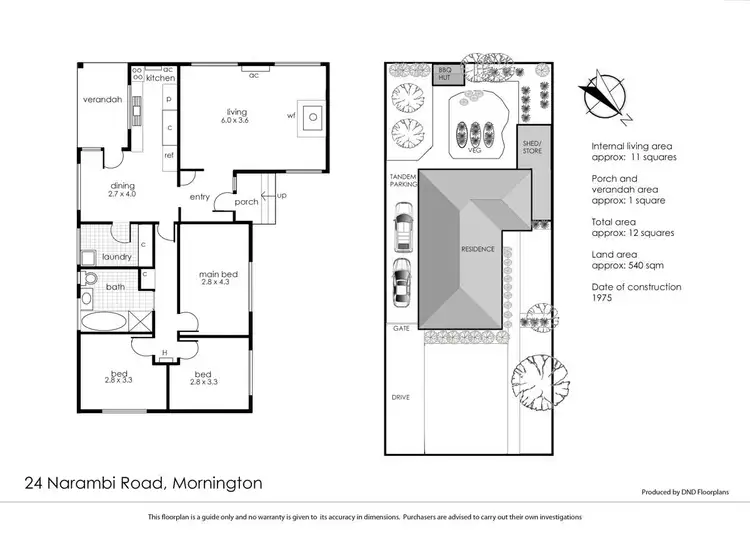 Floorplan of Homely house listing, 24 Narambi Road, Mornington VIC 3931
