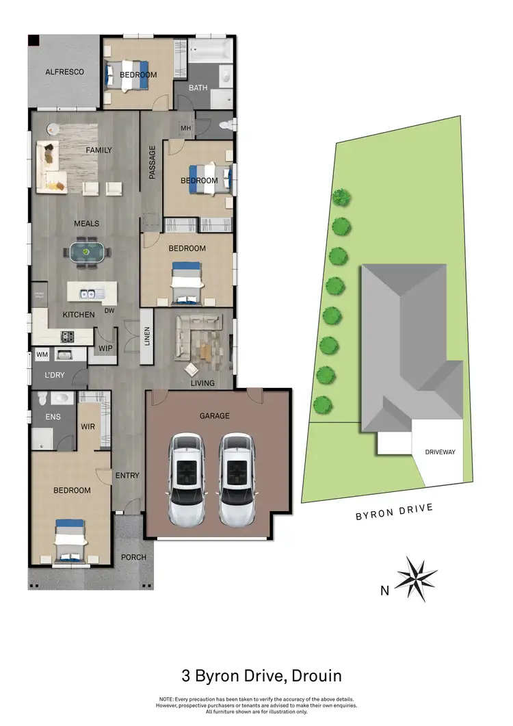 Floorplan of Homely house listing, 3 Byron Drive, Drouin VIC 3818