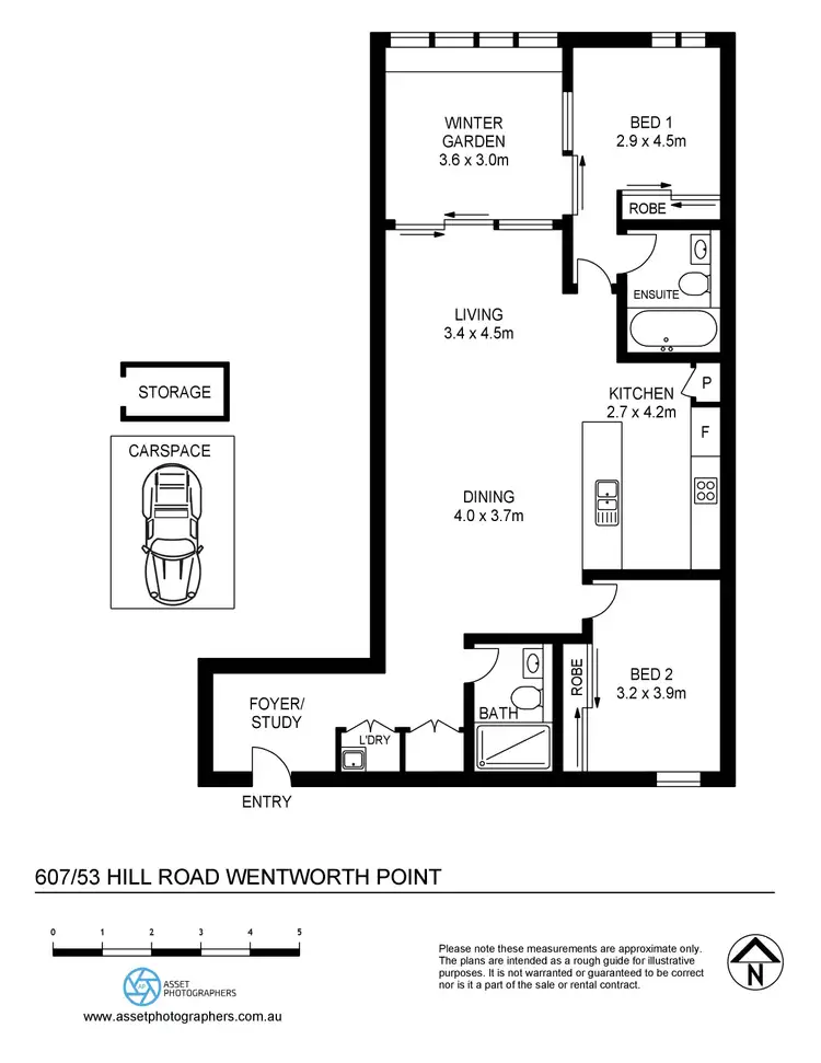Floorplan of Homely apartment listing, 607/53 Hill Road, Wentworth Point NSW 2127