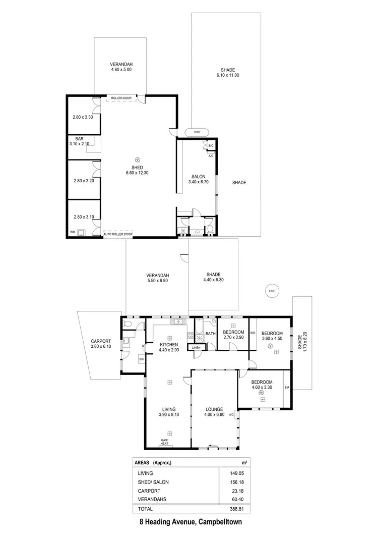 Floorplan of Homely house listing, 8 Heading Avenue, Campbelltown SA 5074