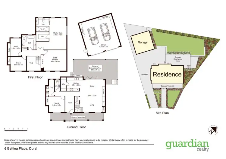 Floorplan of Homely house listing, 6 Bettina Place, Dural NSW 2158