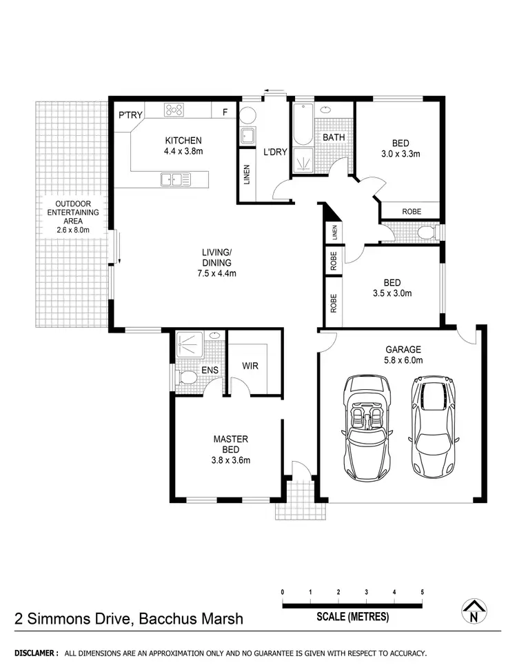 Floorplan of Homely house listing, 2 Simmons Drive, Bacchus Marsh VIC 3340